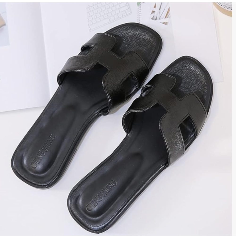 Black sandals. Brand new. Never worn. Size 9